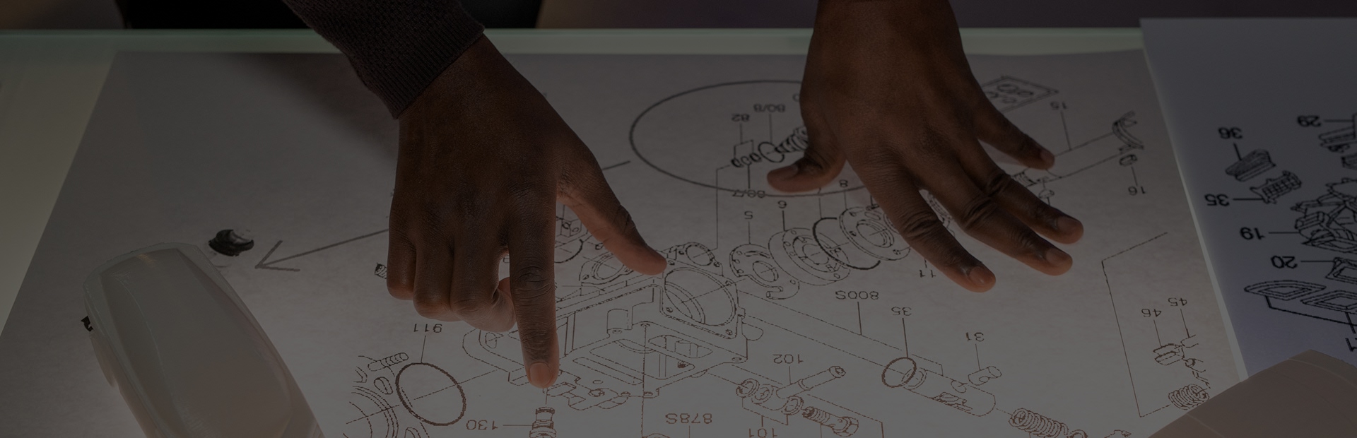 Technical drawing of custom metal parts representing Meituo’s full-process manufacturing capabilities
