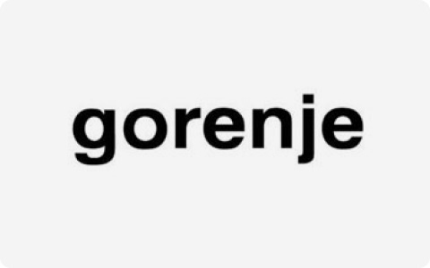 Logo of Gorenje, a European appliance client supported by Meituo's OEM component production.