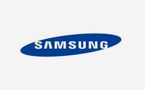 Logo of Samsung, a global brand working with Meituo on appliance component supply.