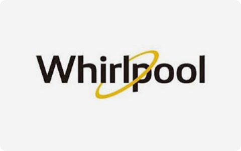 Logo of Whirlpool, a leading global appliance brand supplied by Meituo.