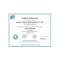 IATF 16949 Automotive Quality Management Certification for aluminum die casting manufacturer Meituo