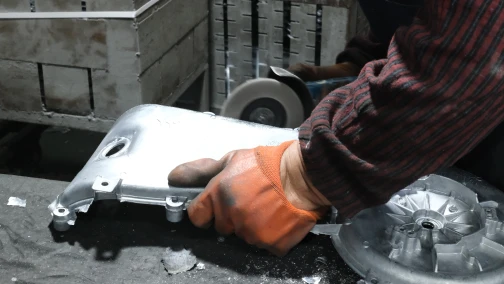 Finishing processing of washing machine duct castings