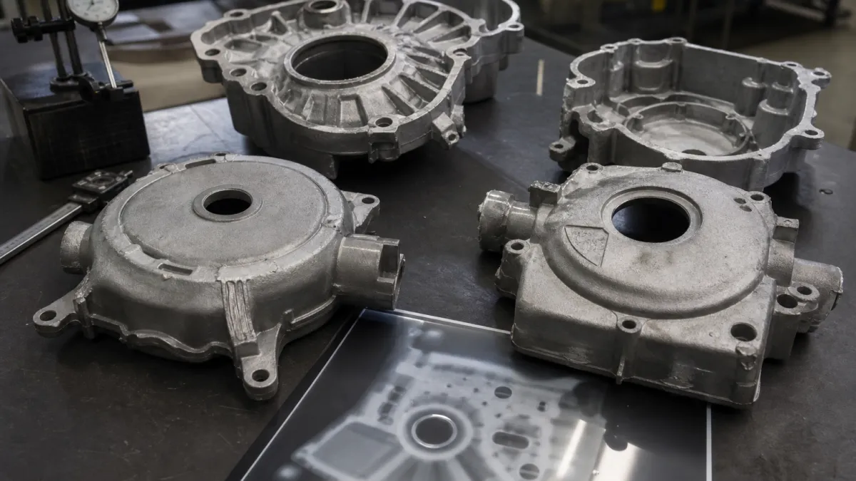 Common die casting defects on aluminum die cast parts with X-ray inspection film